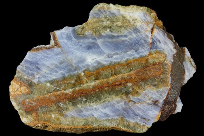Polished Blue Lace Agate Slice - South Africa #128429